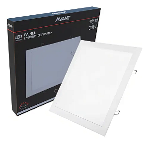Painel Led 30w Embutir Branco Frio 6500k 40cm Alum Avant