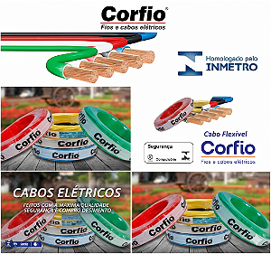 Fio Cabo Flexível 2,5mm Rl 100Mt Original Corfio Escolha Cor