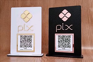 Placa De Pagamento Pix Acrílico Com 1 Qr Code