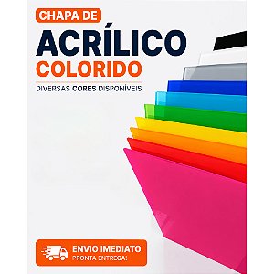 Chapa acrilico colorido 205x105