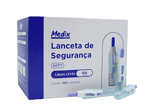 LANCETA DE SEGURANÇA 21G - MEDIX