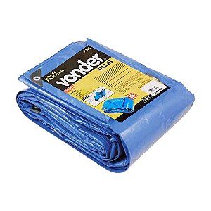 Lona Encerado Polietileno 8 X 8 Azul Reforçada 200 Vonder