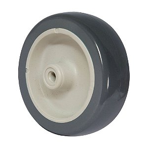 RODA BORRACHA TERMOPLÁSTICA 4 POL 90KG P/ RODÍZIO