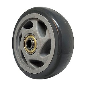 RODA PVC CINZA 4 POL 100KG P/ RODÍZIO
