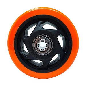 RODA PVC LARANJA 5 POL 110KG P/ RODÍZIO