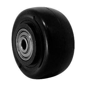 RODA PVC PRETO 2 POL 50KG P/ RODÍZIO
