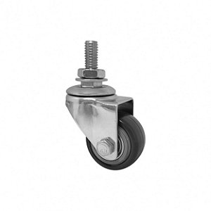 RODÍZIO GIRATÓRIO ROSCA PVC CINZA REFORÇADO MÓVEIS 1.5/8"