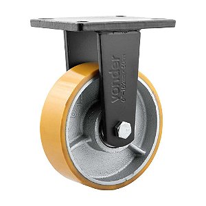 RODÍZIO RODA FIXO POLIURETANO FERRO LARANJA 6" 152MM 700KG