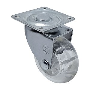RODÍZIO RODA GIRATÓRIO GEL SILICONE 100MM 3 POLE MÓVEIS 75MM