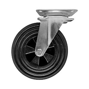 RODÍZIO RODA GIRATÓRIO NYLON AÇO ZINCADO 1" 25MM 10KG