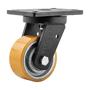 RODÍZIO RODA GIRATÓRIO POLIURETANO FERRO 4" 101MM 400KG