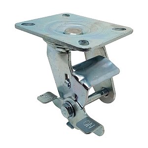 SUPORTE GARFO GIRATÓRIO FREIO 3 POL P/ RODÍZIO