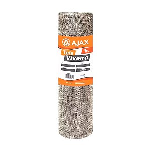 TELA VIVEIRO ARAME GALVANIZADO BWG 22 PÁSSAROS 1,20X50M