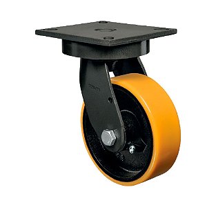 Roda Rodízio Giratório 6" PU Moldado Ferro GMX 62 PE 700kg