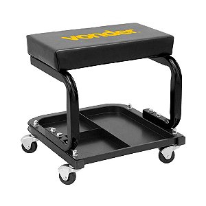 BANQUETA C/ RODINHAS E BANDEJA P/MECÂNICO ASSENTO FIXO 100KG