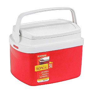 CAIXA TÉRMICA TROPICAL SOPRANO 05 LITROS VERMELHA