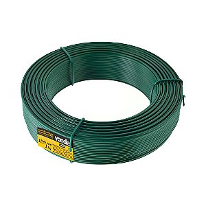 ARAME GALVANIZADO REVESTIDO PVC VERDE VONDER BWG 18 ROLO 1KG