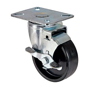 RODA RODÍZIO POLIPROPILENO 3 POLEG 75MM GIRATÓRIO FREIO 60KG