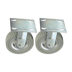 KIT 2 UN RODIZIO FIXO RODA MACIÇA PU 6X2