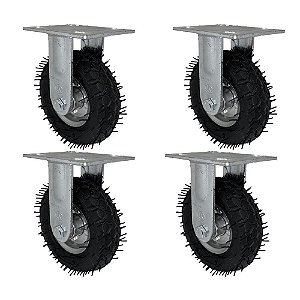 KIT 4UN RODÍZIO FIXO PNEUMÁTICO CARGO SPEED 6X2