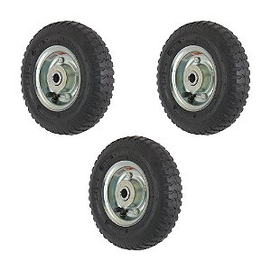 KIT 3 UN RODA PNEUM. AJAX CARGO 2.50-4 - 4L - ROLAM. 3/4"