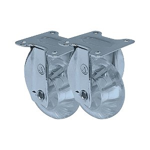 KIT 2 UN RODA RODÍZIO FIXO GEL 3 POLEGADA 75MM MÓVEIS