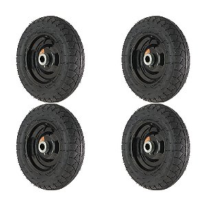 KIT 4 UN RODA REFORÇADA 3.25-8 4 LONAS 1 ROL. ROLETE 200KG