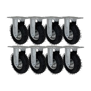 KIT 8 UN RODÍZIO FIXO PNEUMÁTICO CARGO SPEED 6X2