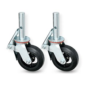 KIT 2 UN RODÍZIO PARA ANDAIME 6X2 ROLAMENTO 200KG