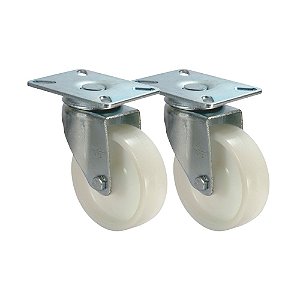 KIT 2 UN RODA RODÍZIO GIRATÓRIO NYLON 3 POLEGADAS 75MM
