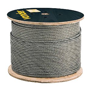 CABO DE AÇO VONDER FIBRA GALVANIZADO 6X25F 500M 7,94mm 5/16”