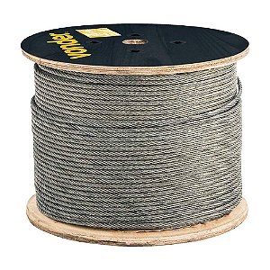 CABO DE AÇO VONDER FIBRA GALVANIZADO 6X25F 100M 6,35 mm 1/4”