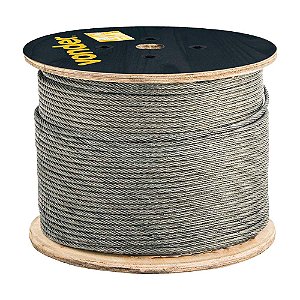CABO DE AÇO VONDER FIBRA GALVANIZADO 6X19S 100M  6,35mm 1/4”