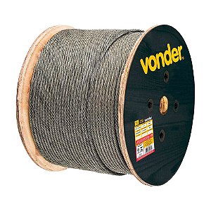 CABO DE AÇO VONDER FIBRA GALVANIZADO 6X7 100M 3,97mm 5/32"