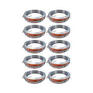 KIT 10  UN ARAME GALVANIZADO AJAX 12 BWG ROLO 1KG APROX. 21M