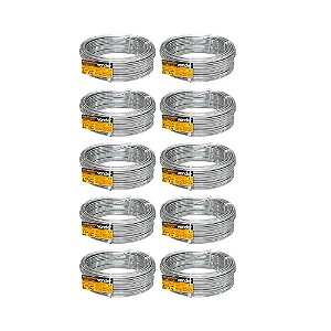 KIT 10 UN ARAME GALVANIZADO COMERCIAL VONDER 18BWG ROLO 1KG