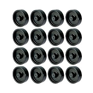 KIT 16 UN RODA 412 POL IPROPILENO 4 POL 80KG P/ RODÍZIO