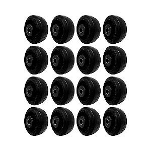 KIT 16 UN RODA BORRACHA MOLDADA 4 POL 150KG P/ RODÍZIO