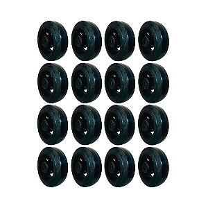 KIT 16 UN RODA BORRACHA MOLDADA 6 POL 220KG P/ RODÍZIO