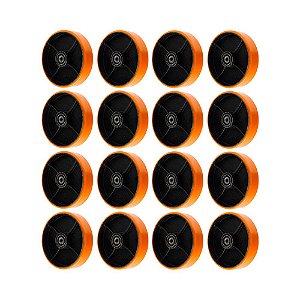 KIT 16 UN RODA POLIURETANO MOLDADO 82PU 8POL 400KG P/ RODÍZIO