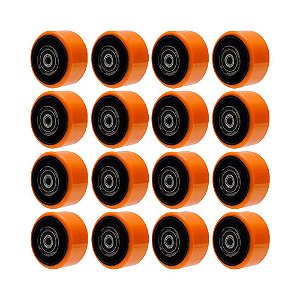 KIT 16UN RODA POLIURETANO MOLDADO 514PU 5POL 300KG PARA RODÍZIO