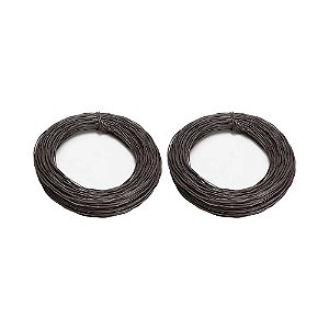KIT 2 UN ARAME QUEIMADO LISO AJAX 16 BWG ROLO 1KG APROX.59M