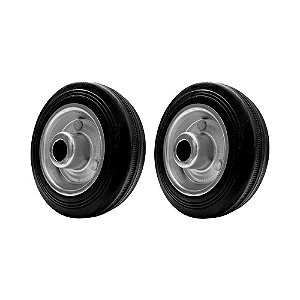KIT 2 UN RODA 412 MACIÇA BORRACHA 4 POL 60KG P/ RODÍZIO