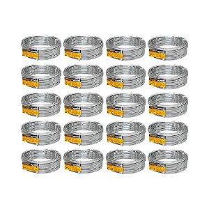 KIT 20 UN ARAME GALVANIZADO COMERCIAL VONDER 12BWG ROLO 1KG