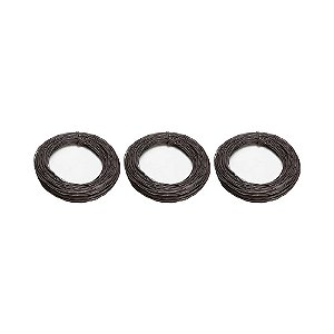 KIT 3 UN ARAME QUEIMADO LISO AJAX 14 BWG ROLO 1KG APROX.36M