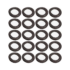 KIT 20 UN ARAME QUEIMADO LISO AJAX 16 BWG ROLO 1KG APROX.59M