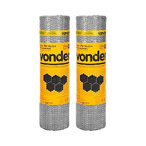 KIT 2 UN TELA VIVEIRO PÁSSAROS VONDER 1,20X50M BWG 26