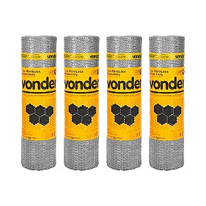 KIT 4 UN TELA VIVEIRO PÁSSAROS VONDER 1,00X50M BWG 26