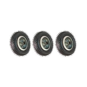 KIT 3 UN RODA CARGO SPEED 4.00-8 200KG ROL.ESFERA 1" 4 LONAS