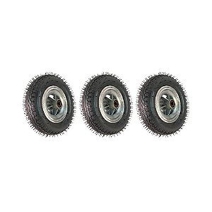 KIT 3 UN RODA CARGO SPEED 4.00-8 ROL.ESFERA 1" 200KG 4 LONAS
